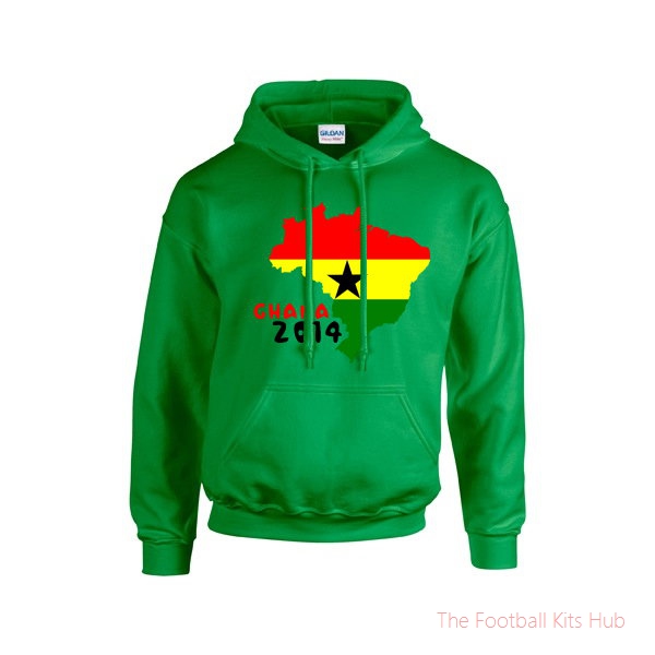 Ghana 2014 Country Flag Hoody (green) - Kids-unisoccer store