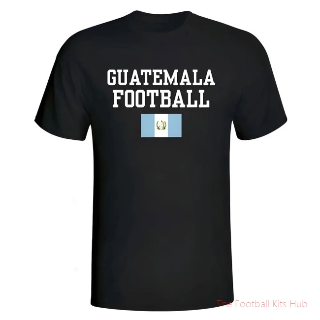 Guatemala Football T-Shirt - Black-unisoccer store