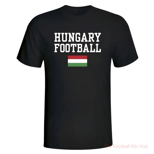 Hungary Football T-Shirt - Black-unisoccer store