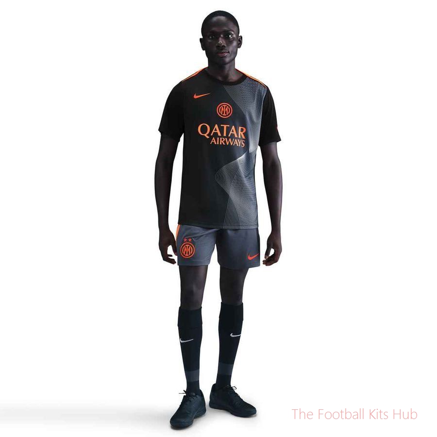 Inter Training T-Shirt Dri-FIT Academy Pro Pre Match 3rd - Black/Thunder Blue/Safety Yellow-unisoccer store