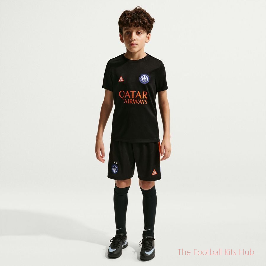 Inter X ACG Training T-Shirt Dri-FIT Academy Pro Pre Match 4th - Black/Safety Orange Kids-unisoccer store