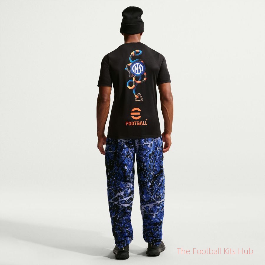 Inter X ACG Training T-Shirt Dri-FIT Academy Pro Pre Match 4th - Black/Safety Orange-unisoccer store