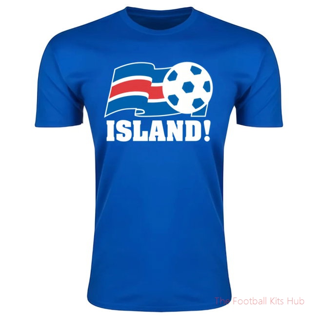 Iceland Football Federation T-Shirt (Blue)-unisoccer store