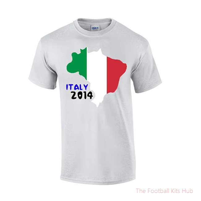 Italy 2014 Country Flag T-shirt (grey)-unisoccer store
