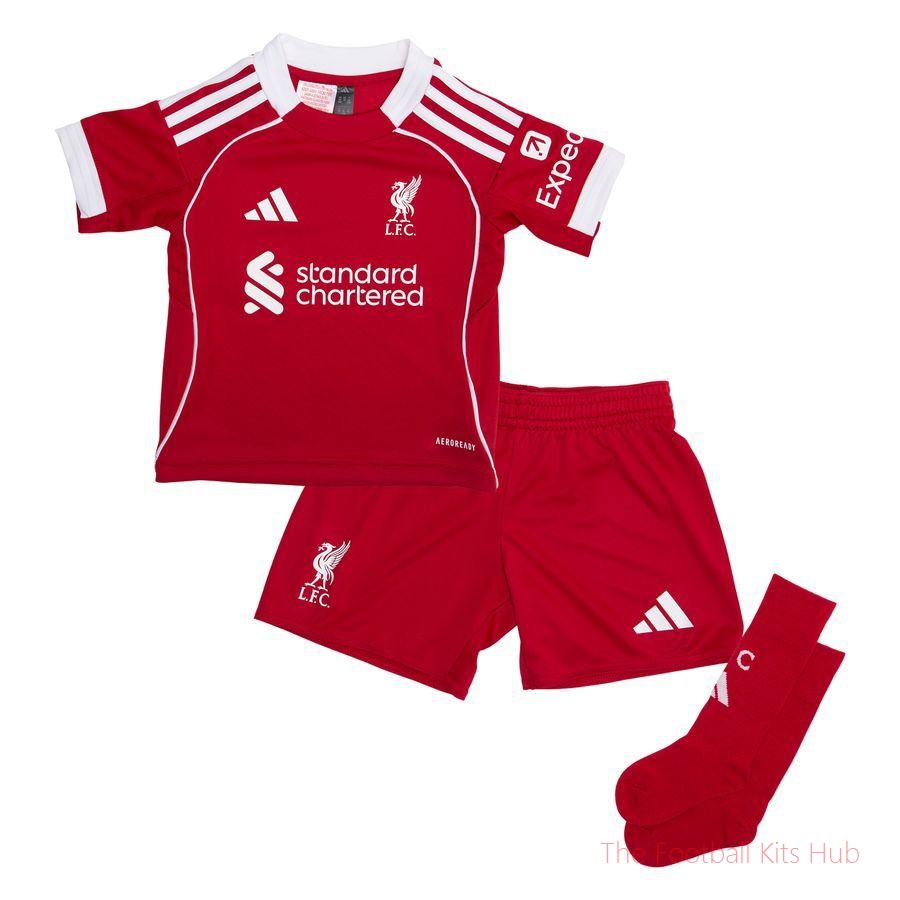 Liverpool Home Shirt 2025/26 Mini-Kit Kids-unisoccer store