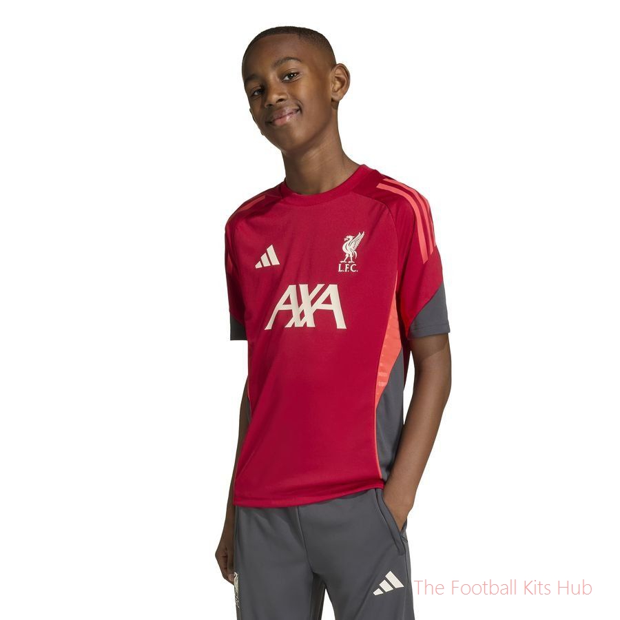 Liverpool Training T-Shirt Tiro 25 - Strawberry Red Kids-unisoccer store
