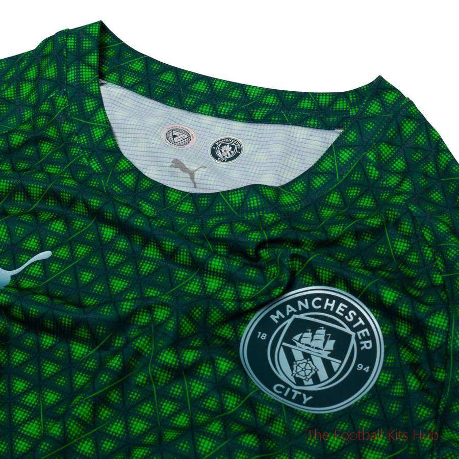 Manchester City Training T-Shirt Pre Match - Green Terrain-unisoccer store