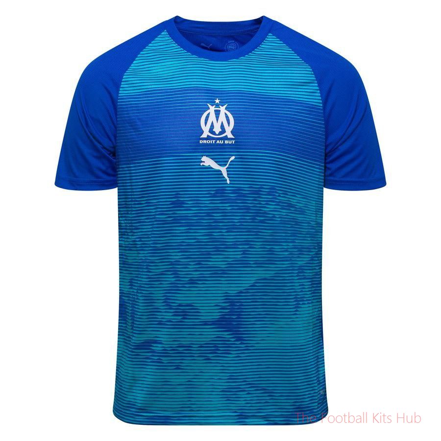 Marseille Training T-Shirt Pre Match - Royal Sapphire/Team Aqua-unisoccer store