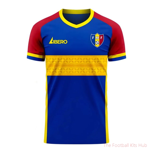 Moldova 2025-2026 Home Concept Football Kit (Libero) - Baby-unisoccer store