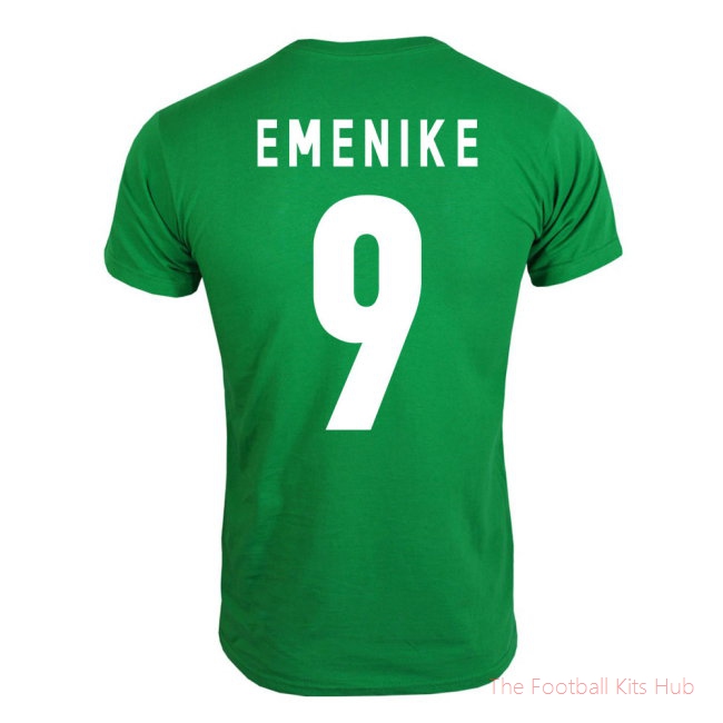 2013 Nigeria CAF Winners T-Shirt (Green) - Emenike 9-unisoccer store