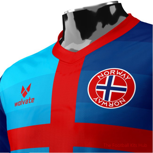 Norway Heritage Football Jersey (Wolvate) Adult Short Sleeve-unisoccer store