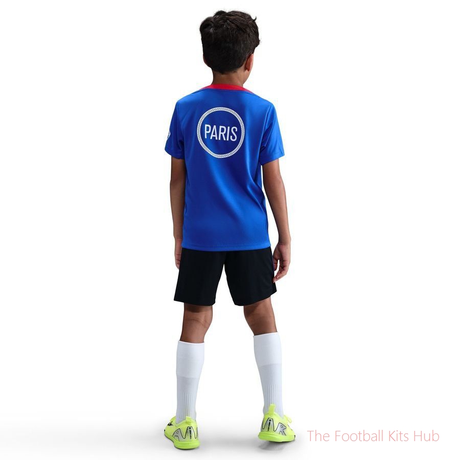 Paris Saint Germain Training T-Shirt Dri-FIT Academy Pro Pre Match 3rd - Hyper Royal/Global Red/White Kids-unisoccer store