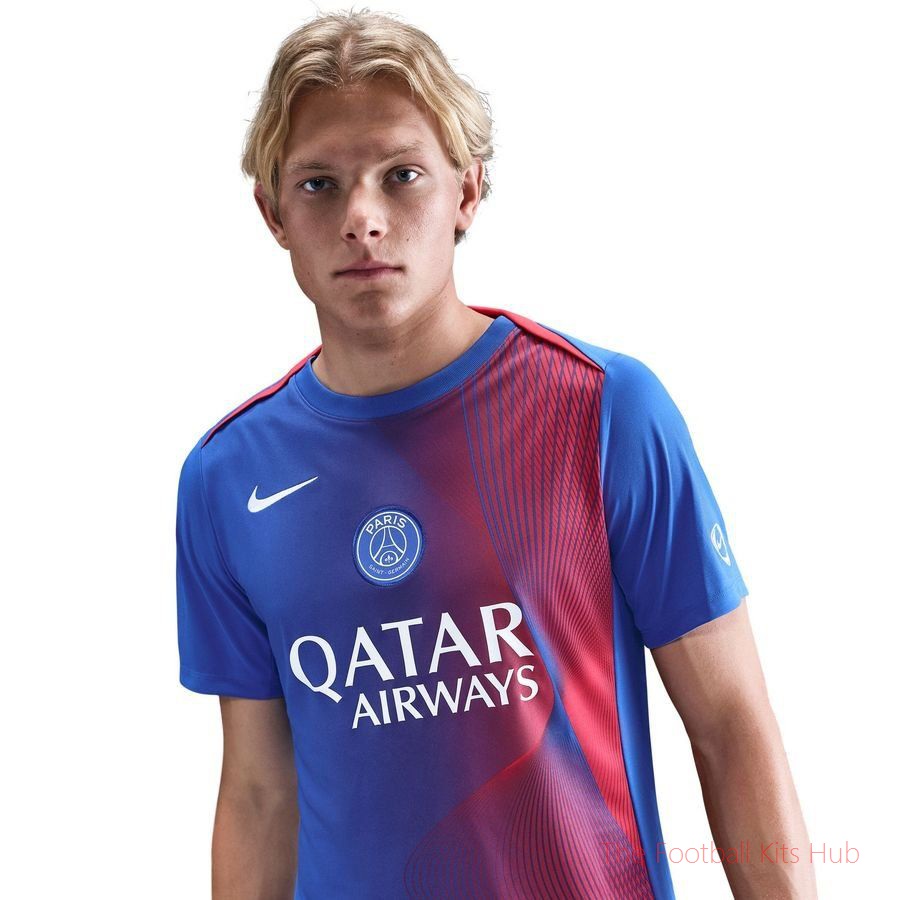 Paris Saint Germain Training T-Shirt Dri-FIT Academy Pro Pre Match 3rd - Hyper Royal/Global Red/White-unisoccer store