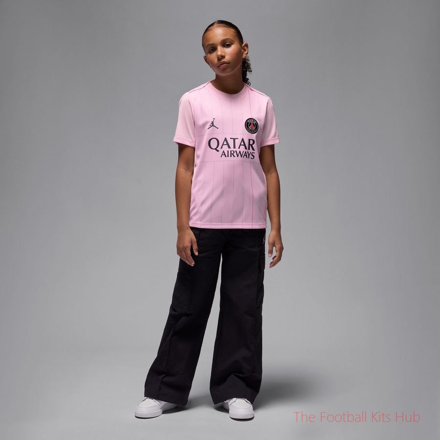 Paris Saint Germain Training T-Shirt Dri-FIT Academy Pro Pre Match 4th Jordan x PSG - Pink Foam/Particle Grey/Off Noir Kids-unisoccer store