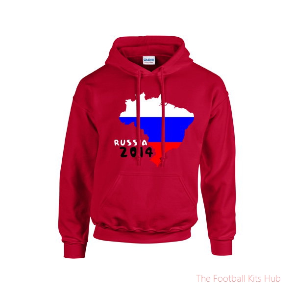 Russia 2014 Country Flag Hoody (red) - Kids-unisoccer store