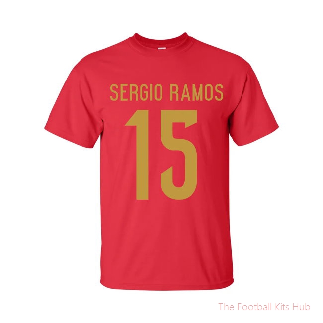 Sergio Ramos Spain Hero T-shirt (red)-unisoccer store