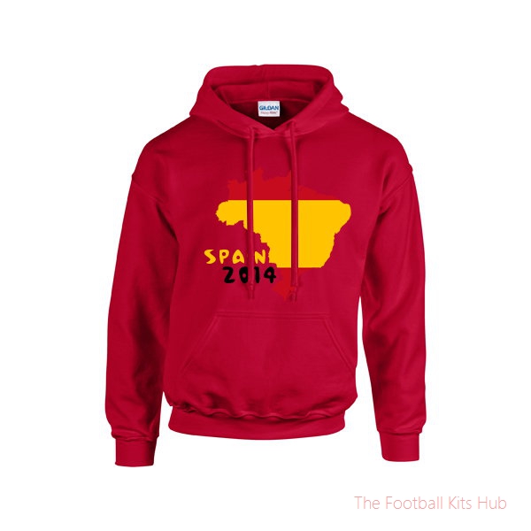 Spain 2014 Country Flag Hoody (red) - Kids-unisoccer store