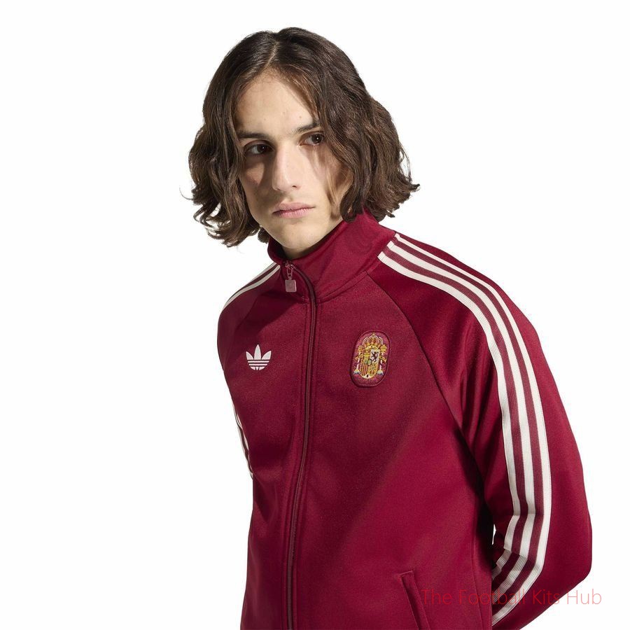 Spain Track Top OG World Cup 2026 - Collegiate Burgundy-unisoccer store