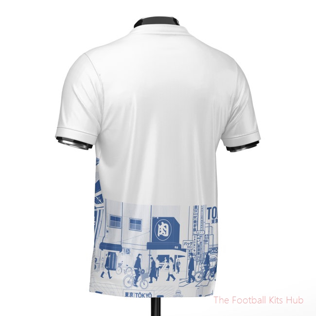 Japan Tokyo Heritage Football Jersey Blue (Wolvate) Adult Short Sleeve-unisoccer store