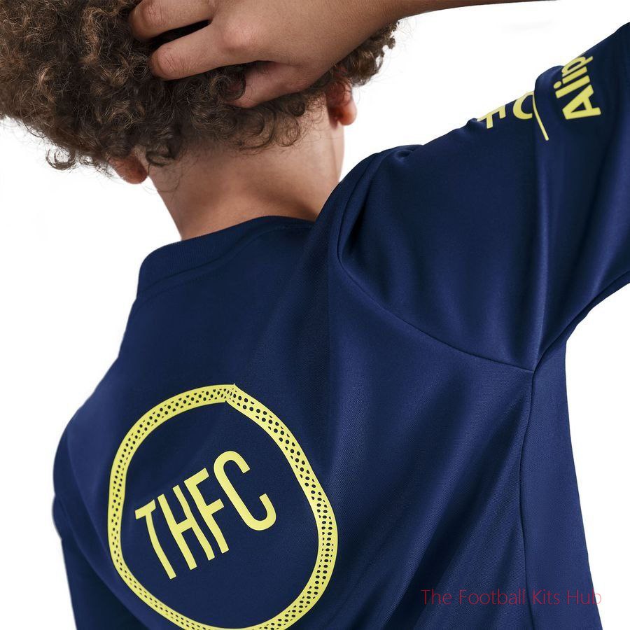 Tottenham Training T-Shirt Dri-FIT Academy Pro Pre Match 3rd - Blue Void/Dynamic Yellow Kids-unisoccer store