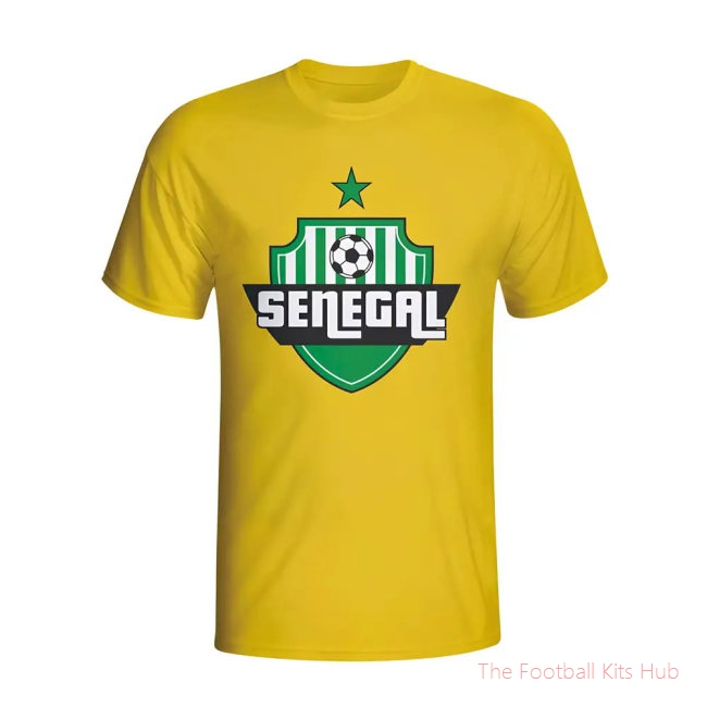 Senegal Country Logo T-shirt (yellow) - Kids-unisoccer store