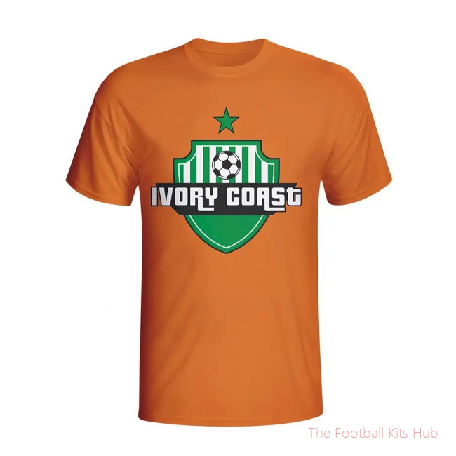 Ivory Coast Country Logo T-shirt (orange)-unisoccer store