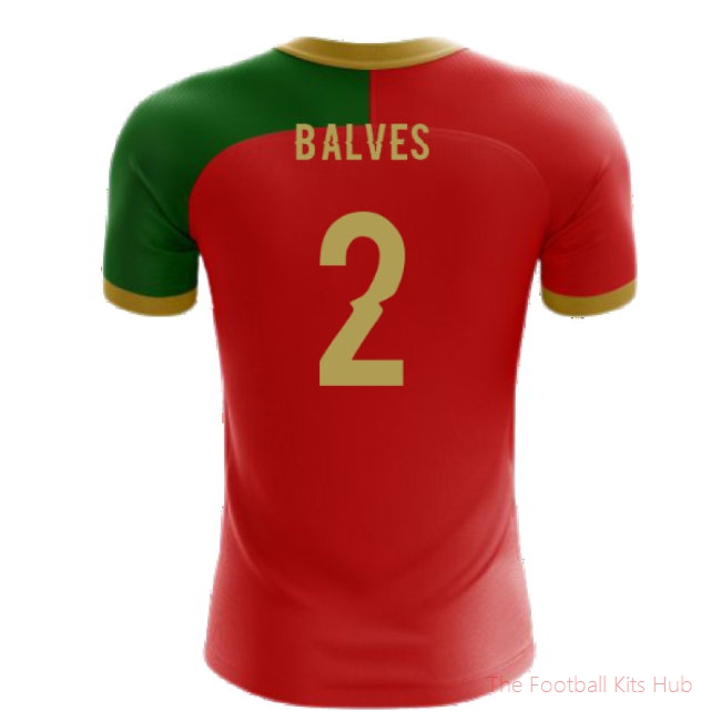 2025-2026 Portugal Flag Home Concept Football Shirt (B.Alves 2) - Kids-unisoccer store