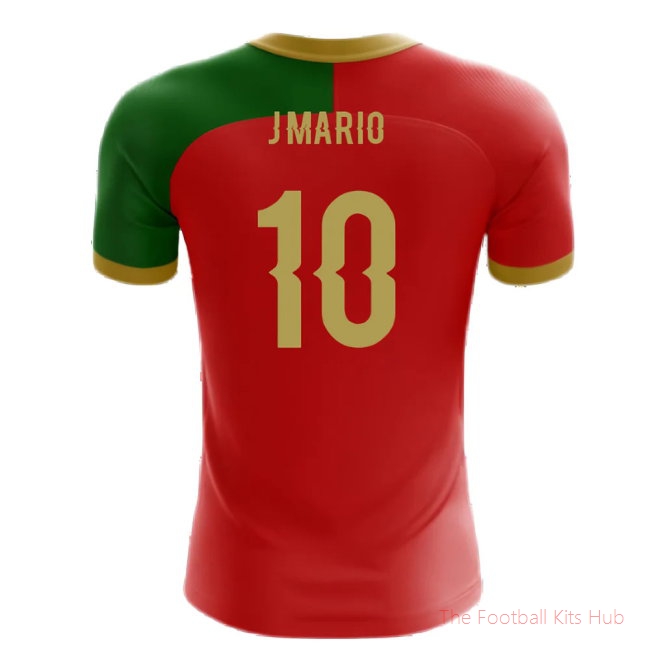 2025-2026 Portugal Flag Home Concept Football Shirt (J.Mario 10)-unisoccer store