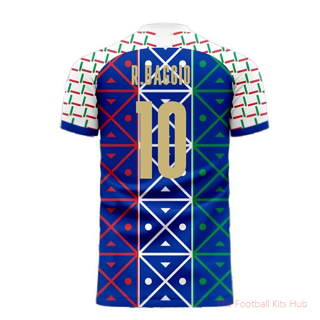 Italy 2025-2026 Renaissance Home Concept Football Kit (Libero) (R.BAGGIO 10)-unisoccer store