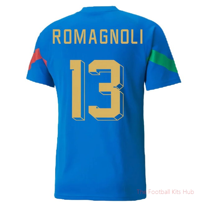2022-2023 Italy Player Training Jersey (Blue) (ROMAGNOLI 13)-unisoccer store