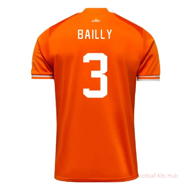 2023 Ivory Coast Home AFCON Winner Shirt (Bailly 3)-unisoccer store