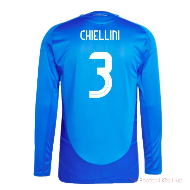 2024-2025 Italy Authentic Long Sleeve Home Shirt (CHIELLINI 3)-unisoccer store