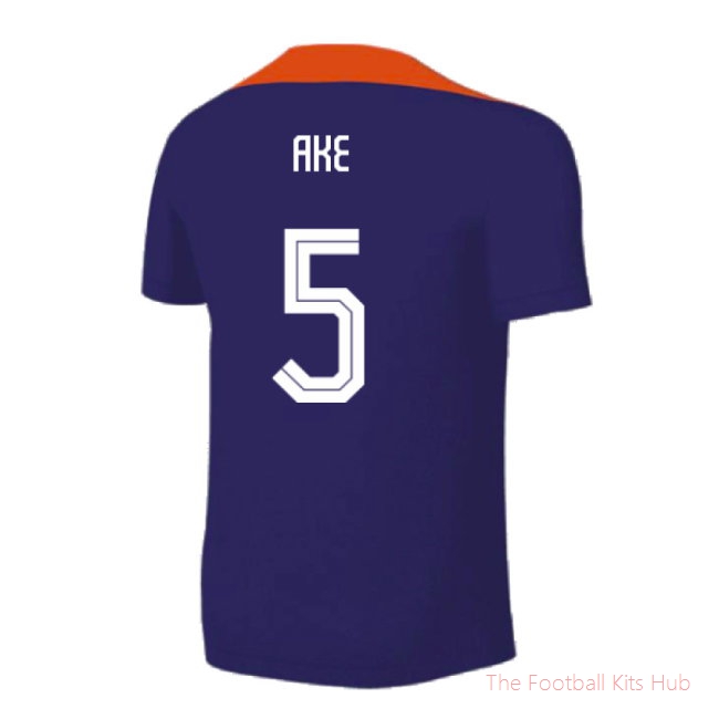 2024-2025 Netherlands Strike Training Shirt (Blue) - Kids (Ake 5)-unisoccer store