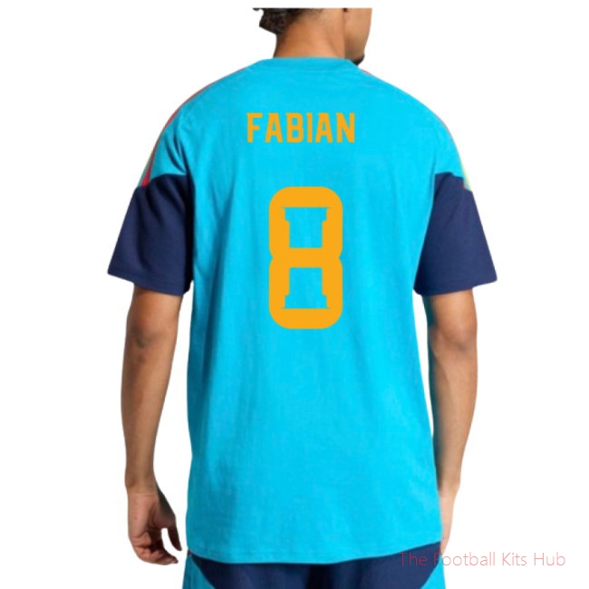 2026-2027 Spain Training Tee (Bold Aqua) (Fabian 8)-unisoccer store