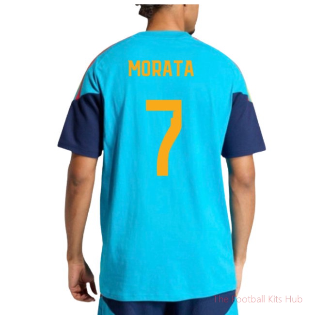 2026-2027 Spain Training Tee (Bold Aqua) (Morata 7)-unisoccer store