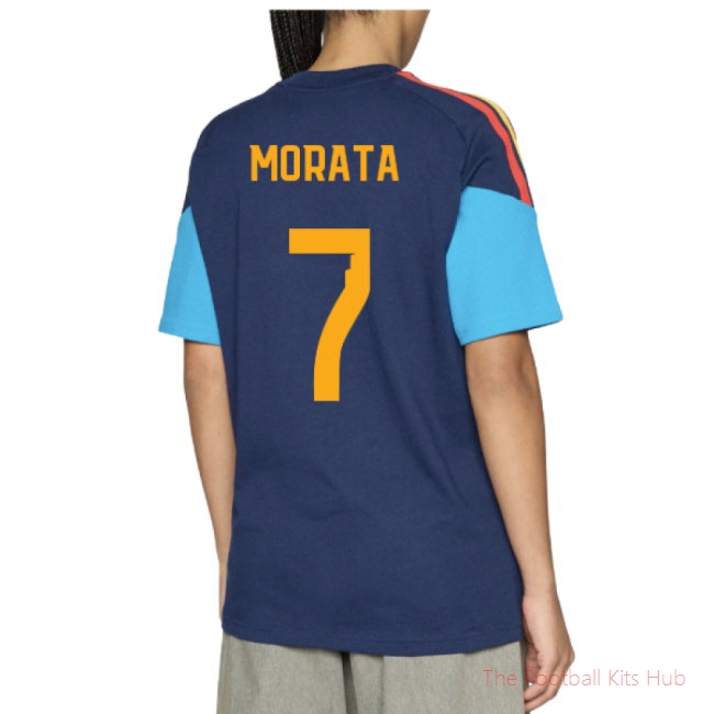 2026-2027 Spain Training Tee (Night Indigo) (Morata 7)-unisoccer store