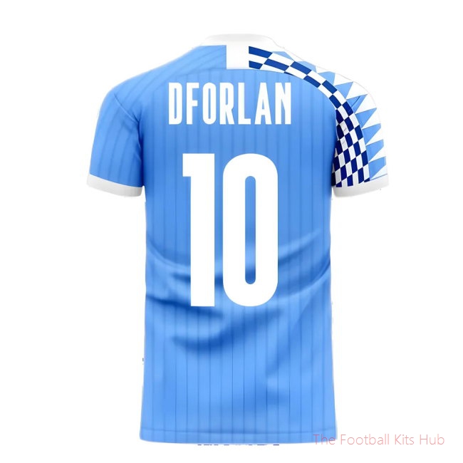 Uruguay 2025-2026 Home Concept Football Kit (Libero) (D FORLAN 10)-unisoccer store