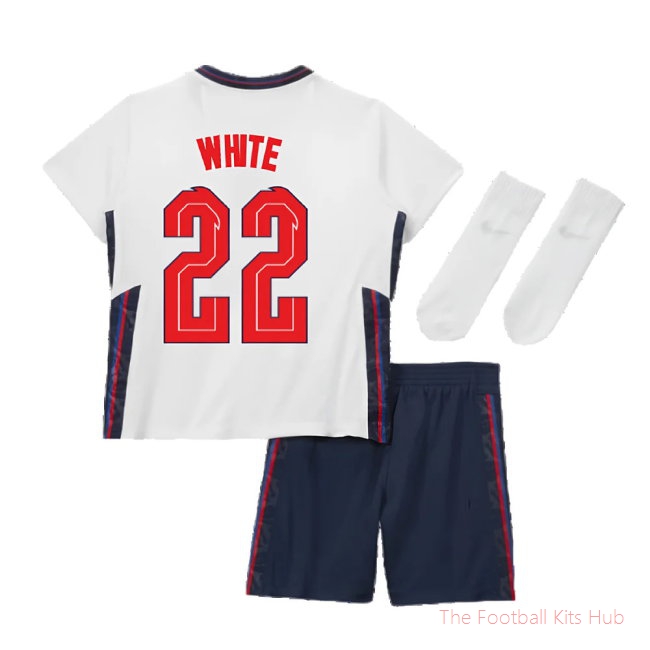 2020-2021 England Home Nike Baby Kit (WHITE 22)-unisoccer store