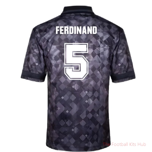 England 1990 Black Out Retro Football Shirt (Ferdinand 5)-unisoccer store