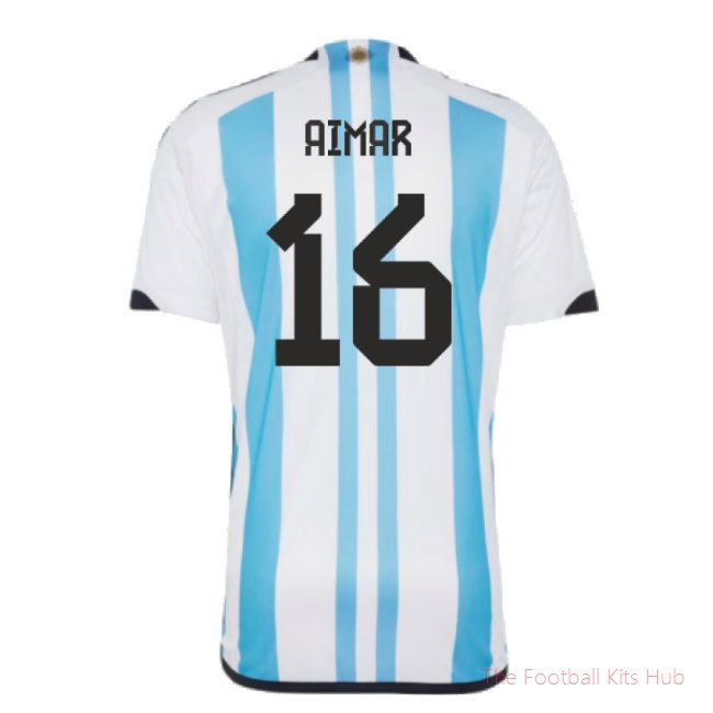 Argentina 2022 World Cup Winners Home Shirt (AIMAR 16)-unisoccer store