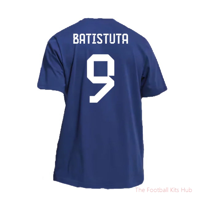 2022-2023 Argentina DNA Graphic Tee (Night Indigo) (BATISTUTA 9)-unisoccer store