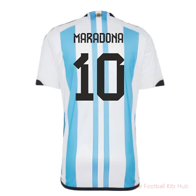 Argentina 2022 World Cup Winners Home Shirt (MARADONA 10)-unisoccer store