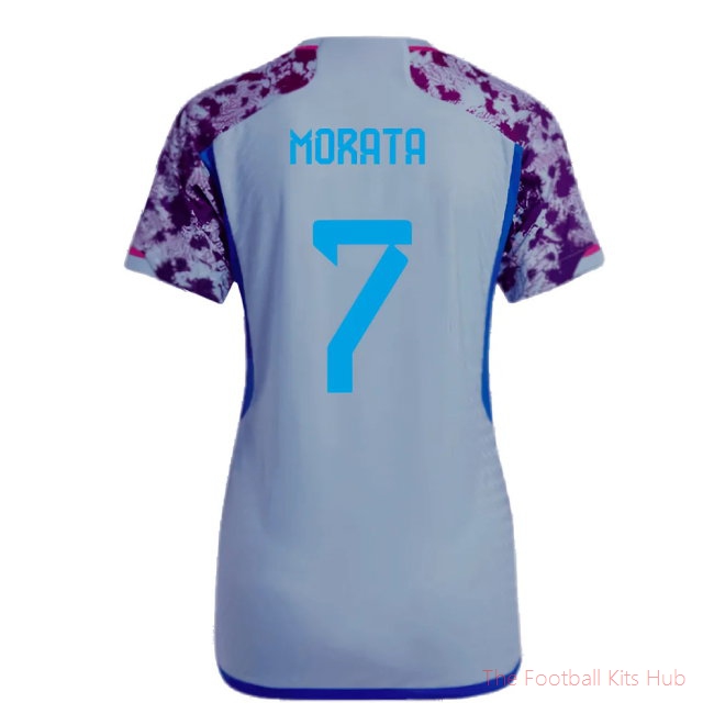 2023-2024 Spain Authentic Away Jersey - Ladies (Morata 7)-unisoccer store
