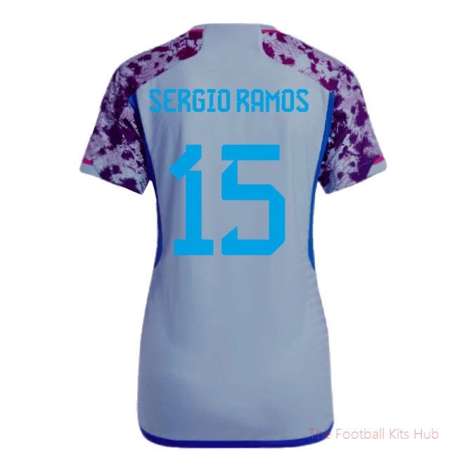 2023-2024 Spain Authentic Away Jersey - Ladies (Sergio Ramos 15)-unisoccer store