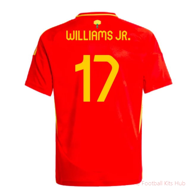 2024-2025 Spain Home Shirt (Kids) (Williams JR. 17)-unisoccer store
