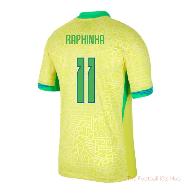 2024-2025 Brazil Home Dri-Fit ADV Match Shirt (Raphinha 11)-unisoccer store