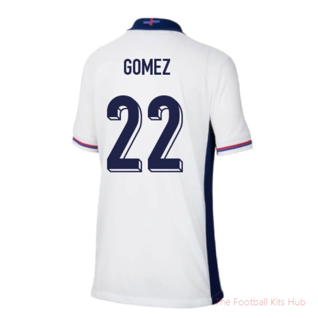 2024-2025 England Home Shirt (Kids) (Gomez 22)-unisoccer store