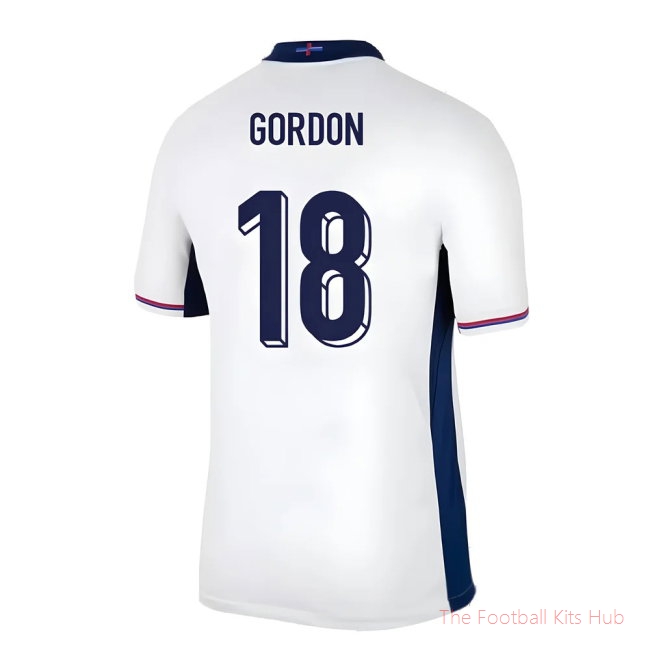 2024-2025 England Home Shirt (Gordon 18)-unisoccer store