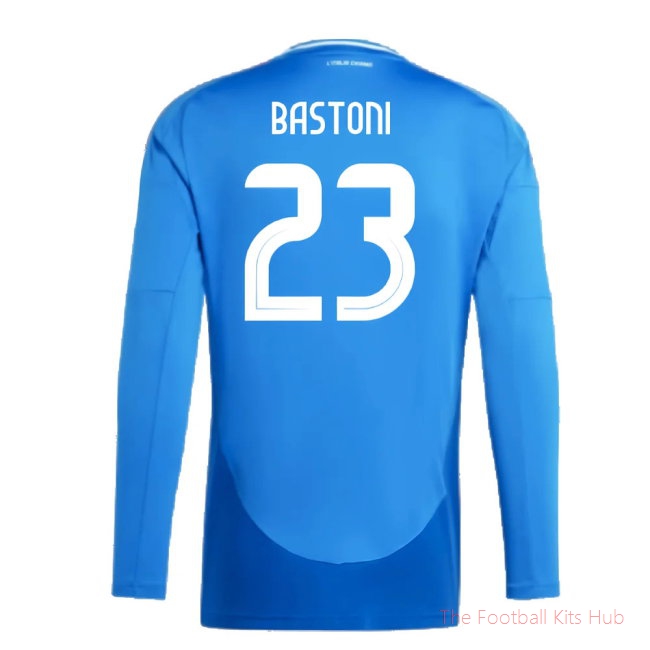 2024-2025 Italy Long Sleeve Home Shirt (BASTONI 23)-unisoccer store
