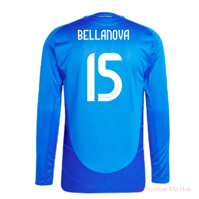 2024-2025 Italy Authentic Long Sleeve Home Shirt (BELLANOVA 15)-unisoccer store